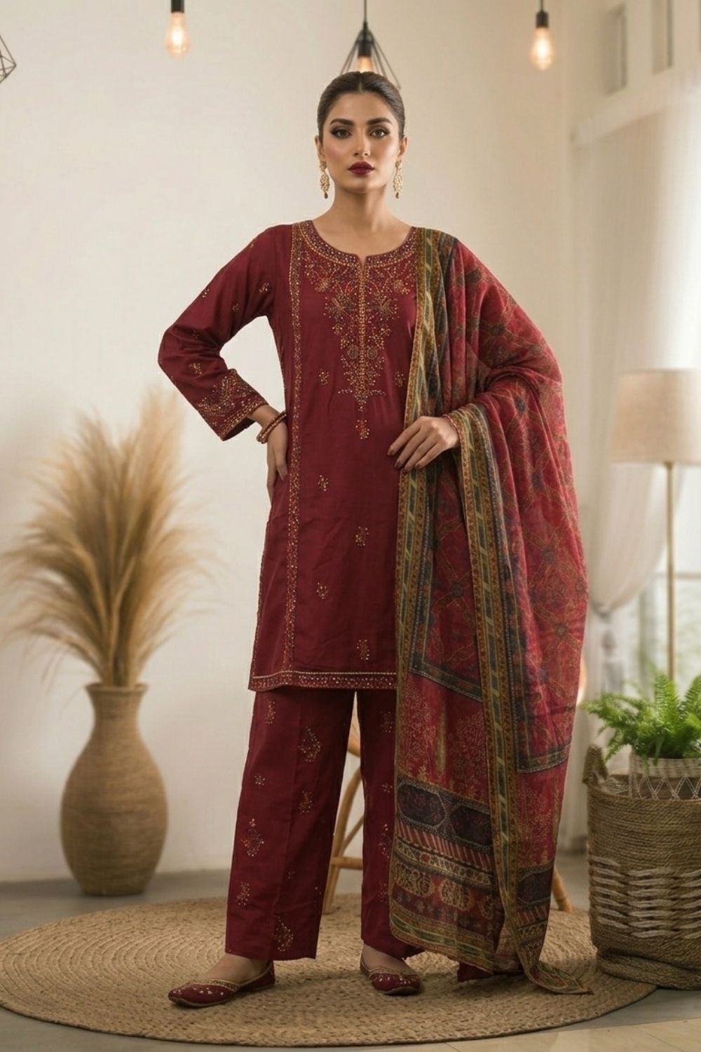 FARHEEN - ZP-72 - MAROON