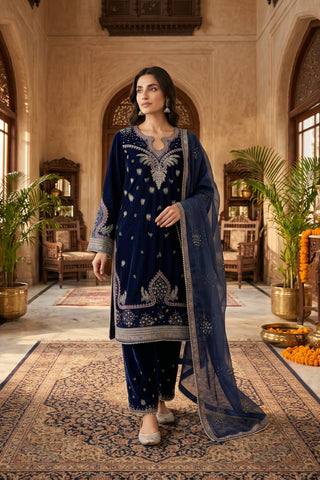 VELVET - V-11 - NAVY BLUE